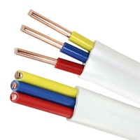 Weißes Flexibles Gebäudekabel 0,75 mm 1,0 mm 1,5 mm 2,5 mm 3-adrig Kupferleiter 450V Nennspannung LED