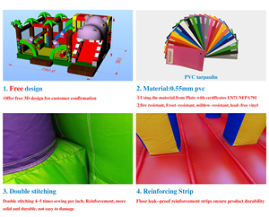 <strong>Inflatable</strong> Bouncy Castle Bouncer Castle <strong>Inflatable</strong> Jumper Blow up Bounce House Party <strong>Jump</strong> Bouncing Combo Slide for Kids - Product Image 6