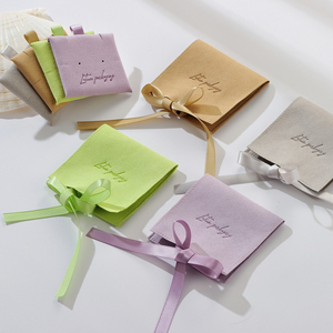 Personalized Custom Logo Blue Purple Cardboard Sliding Drawer Jewelry Packaging <b>Gift</b> Box with <b>Envelope</b> Pouches - Product Image 2
