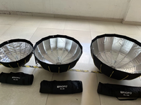 Triopo KL-105 105CM Boîte à lumière pliable argentée à verrouillage rapide avec monture Bowens et grille