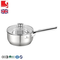 SY-Kitchenware – Pot à fondue et chauffe-lait en acier inoxydable 18/10 avec bec verseur, compatible induction