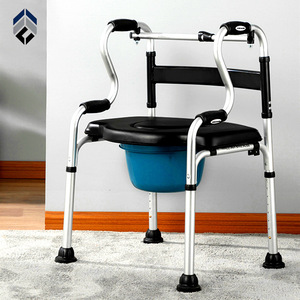 Hejianze Aluminum Alloy <b>Walker</b> With Seat And Commode For <b>Elderly</b> Mobility Assistance - Product Image 1