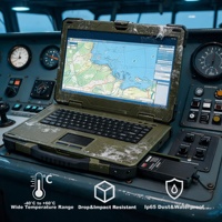Portátil Totalmente Resistente de 15.6 Pulgadas, RS232, LAN Dual, Portátil Industrial Verde IP65, OEM ODM para Estudios Geológicos, Wi-Fi 6