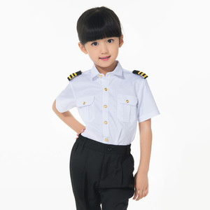 ชุดนักบินคอสเพลย์แบบยูนิเซ็กซ์สำหรับเด็ก แขนยาว ผลิตจากโพลีเอสเตอร์ เหมาะสำหรับการแสดงบทบาทสมมติเป็นสายการบิน - Product Image 3