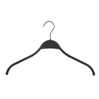 Cintre en plastique recouvert de caoutchouc style concis pour manteaux, costumes et pantalons avec logo couleur personnalisé