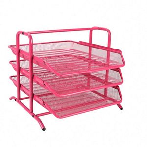 Metal Mesh Desk Organizer <b>Tray</b> with 3 Sliding <b>Trays</b> for Letters Documents Mail <b>Files</b> Paper Organizer - Product Image 1