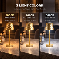 Lampe de table LED de qualité supérieure, trois couleurs, à intensité variable, en ABS, pour couloir, hall, escalier, décoration de hall d'entrée