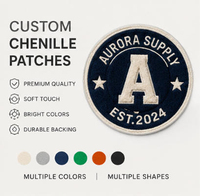 Écussons en chenille personnalisés, étiquettes brodées en chenille avec logo sur mesure pour vestes universitaires, sacs et casquettes – Vente en gros
