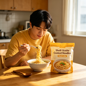 Fideos Cocidos Veganos de Larga Duración, Comida Instantánea Asiática Tradicional - Product Image 1