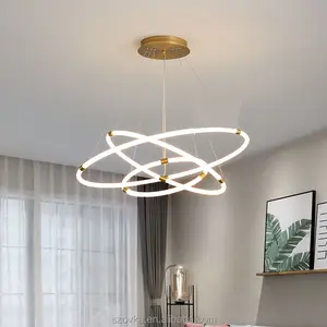 Simply Acrylic Phòng Ăn Chandelier Bài Modern Home 110V 220V Led Pendant Chiếu Sáng Và Đèn Chùm