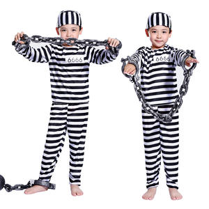 Hot Family Convict Outfit Halloween Child <span class=keywords><strong>Criminal</strong></span> Set Jail Prisoner Costume Recluso Cosplay Suit - Product Image 2