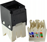 Conectores Keystone Jack Hembra RJ45 Cat6 Cat6e UTP para Panel de Conexiones RJ45