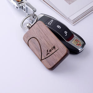 Оптовая продажа деревянных подвесок с лазерной гравировкой и номером для рисования, брелок, популярный деревянный брелок для ключей - Product Image 4