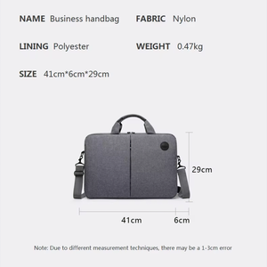 Borsa per Laptop <span class=keywords><strong>Monospalla</strong></span> Impermeabile in Poliestere di Alta Qualità con Chiusura a Cerniera e Manico Comodo Multifunzionale - Product Image 2
