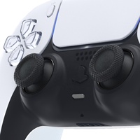 EXtremeRate - Anillos Decorativos de Repuesto Negros Personalizados para el Control de PS5 BDM-010/020/030/040/050