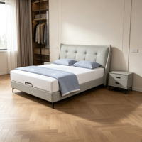 Kunstvolles Softbett Einzigartige Künstlerische Form Modernes Design Echtleder-Polsterung Verstellbarer Bettrahmen - Langlebig Umweltfreundlich Dekorativ