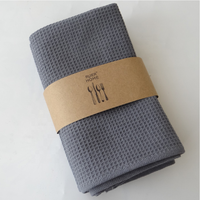 Vaisselle écologique ensemble de serviettes rectangulaire plaine gaufre coton torchon serviette de cuisine serviette