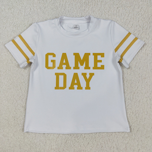 Stock 6 Couleurs Game Day Imprimer Doux Garçons D'été Tee Shirts Top Frère Porter En Gros Nouvelle Mode Vêtements Boutique Vêtements - Product Image 3
