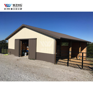 फार्म हाउस और चिकन हाउस के लिए औद्योगिक इस्पात संरचना घोड़े की स्टेबल्स और समान शेड - Product Image 1