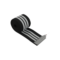 Bande élastique en polyester de 8 cm, blanche et noire, personnalisée, tissée sur mesure