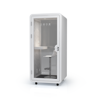 Cabine de réunion insonorisée en acier pour bureau, isolation phonique pour usage domestique, hôtelier, hospitalier, scolaire - Design moderne, studio d'enregistrement
