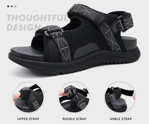 Sandales de randonnée soutien de la voûte plantaire homme sandales de marche maille respirante plage récupération <span class=keywords><strong>orthopédique</strong></span> diapositives de sport sangle réglable - Product Image 2