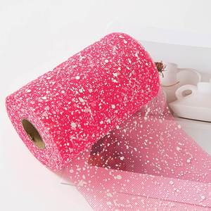 Vente flash - Rouleau de tulle à pois de neige polyvalent de 15 cm x 15 mètres pour emballages cadeaux et bouquets de mariage - Product Image 2