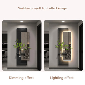 <span class=keywords><strong>Peinture</strong></span> LED Lumineuse en Grès pour Mur de Fond de Salon et Couloir, Décoration Artistique de Plantes Vertes Hydroponiques Créatives - Product Image 2