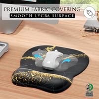 Tapis de souris ergonomique avec repose-poignet en gel, caoutchouc naturel, surface lisse confortable, antidérapant, soulagement de la douleur, ordinateur portable, gamer, bureau