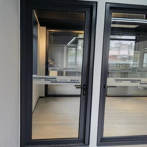 Puerta Batiente Comercial de Aluminio Serie 101 Premium Sin Aislamiento, Puerta Interior de Aluminio con Vidrio Hueco de 24 mm - Product Image 1