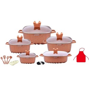 22 cái chết đúc nhôm <span class=keywords><strong>Cookware</strong></span> <span class=keywords><strong>Set</strong></span>/không dính <span class=keywords><strong>Dessini</strong></span> <span class=keywords><strong>Cookware</strong></span> sets với hình dạng vuông - Product Image 2