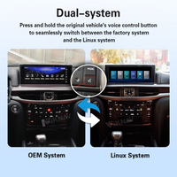 Caja de interfaz Viknav Linux para Lexus LX570 2009-2021, decodificador inalámbrico CarPlay, Android Auto, navegación GPS, radio original del coche