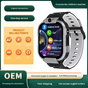 Nouvelle Montre Connectée Carrée TFT 2025 pour Enfants avec Fonction d'Appel 4G, Appareil Électronique Numérique, Emplacement pour Carte, Bracelet en Silicone - Product Image 3