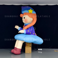 Fille gonflable avec jupe, poupée gonflable fille, fille gonflable avec chapeau pour la publicité ou les événements