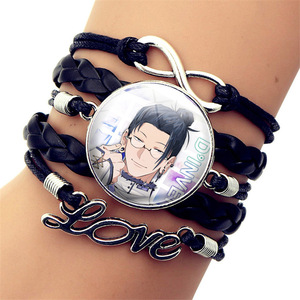 6 Diseños al por mayor: Pulseras de cuero PU de dibujos animados con logo de anime de Satoru Gojo, de varias capas, estilo artesanal, tipo brazalete y pulsera de muñeca - Product Image 3