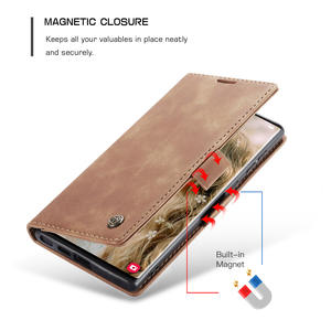 Funda Tipo Cartera con Ranuras para Tarjetas, Cierre Magnético de PU, Diseño Ejecutivo a Prueba de Golpes, Grabado en Relieve para la Serie S23/S24 - Product Image 5