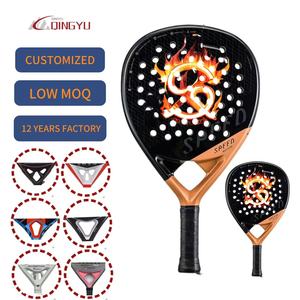 Raqueta de Pádel de Fibra de Carbono 18K Personalizada de Fábrica, 15-17 EVA, Forma de Diamante, Profesional, Portátil y Ligera - Product Image 1