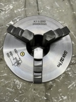 Mandrin de tour Sanou Pro 200 mm haute précision à 3 mâchoires auto-centrant K11-200 Pro avec mandrin à défilement de 0,03 mm type manuel