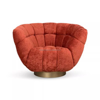 Fauteuil de luxe léger et rotatif pour une personne pour le salon fauteuil de loisirs pour le petit balcon familial