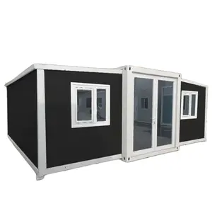 Prefab Huizen Klaar Om Te Verzenden 2 Slaapkamer Luxe Uitschuifbare Container Huis Licht Stalen Frame Huis