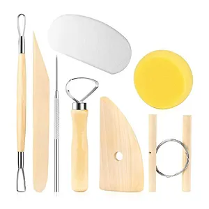 BOMEIJIA Hot Sale 8PCS Pottery & Clay Tools Kit, Specially Designed for Clay Modeling, Sculpting, Model Carving