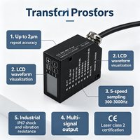 Capteur de déplacement laser à triangulation CMOS, sortie analogique RS485 Modbus RTU 0-10V, IP67, capteur de mesure de distance laser