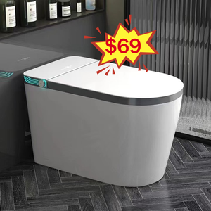 U hình WC điện CHẬU VỆ SINH ghế thông minh Bán nóng tự động chân cảm ứng cảm biến tuôn ra phòng tắm một mảnh thông minh nhà vệ sinh commode - Product Image 1