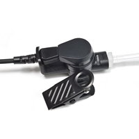 Headset Radio dua arah, Earpiece Walkie Talkie 2 Pin dengan mikrofon PTT kompatibel dengan Kenwood Baofeng Puxin