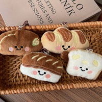 En gros, Porte-clés en peluche exquis en forme de donuts de dessin animé mignons, petits pains, poupées, ornements et pendentifs de sac, Cadeau pour enfants