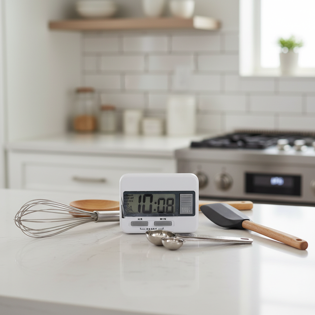 Kitchen Digital Timer Magnet LCD Pomodoro Timer 100 Min ABS Material Eco-Friendly Square Design