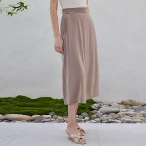 BC-35 luxuriöse Kleidung Damen Merinowolle Seiden röcke Damen bekleidung Großhandel Elegant Summer Drops hipping