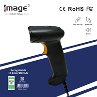 Escáner de Código de Barras Inalámbrico HC-700 de Rango Estándar con Cable USB Negro de Alta Velocidad en Stock