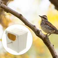 Cage d'élevage d'oiseaux en plastique de haute qualité pour l'intérieur et l'extérieur avec fermeture à bouton, plateau en plastique, forme carrée, fournitures pour oiseaux