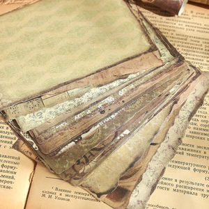 Papier de scrapbooking vintage IMODA, 50 feuilles, papier de collage à bordures irrégulières <span class=keywords><strong>pour</strong></span> loisirs créatifs, fournitures <span class=keywords><strong>pour</strong></span> bullet journal - Product Image 5
